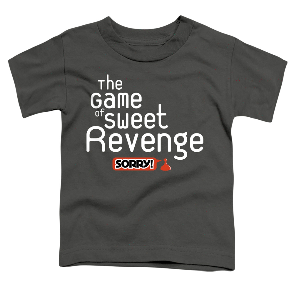 Sorry & Sweet Revenge-Short Sleeve Toddler Tee, Charcoal - Medium 3T