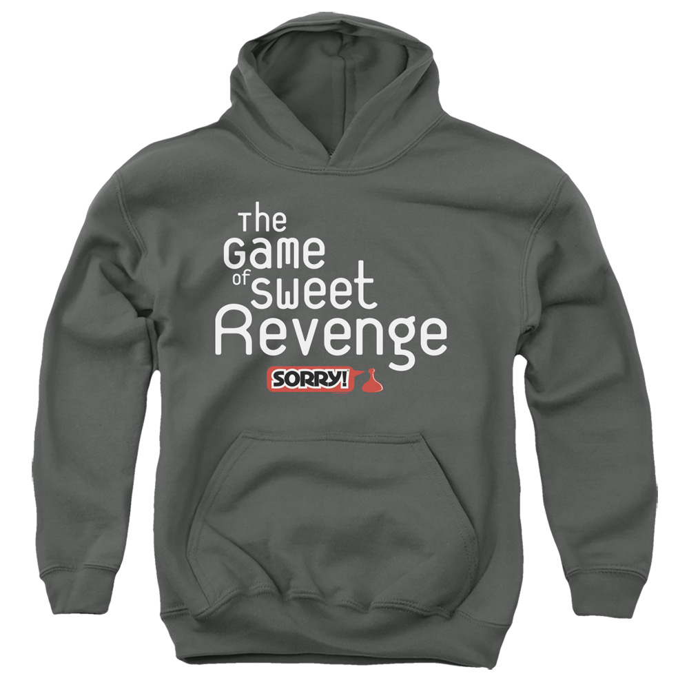 Sorry & Sweet Revenge-Youth Pull-Over Hoodie, Charcoal - Large