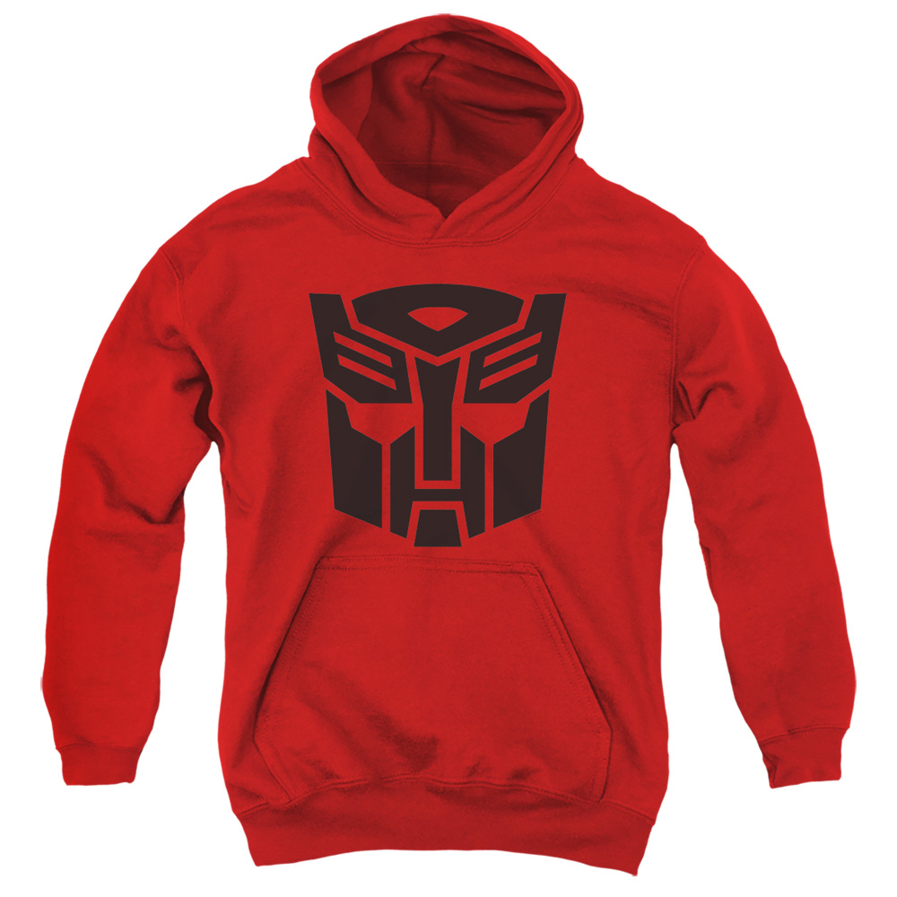 Transformers & Autobot-Youth Pull-Over Hoodie, Red - Medium