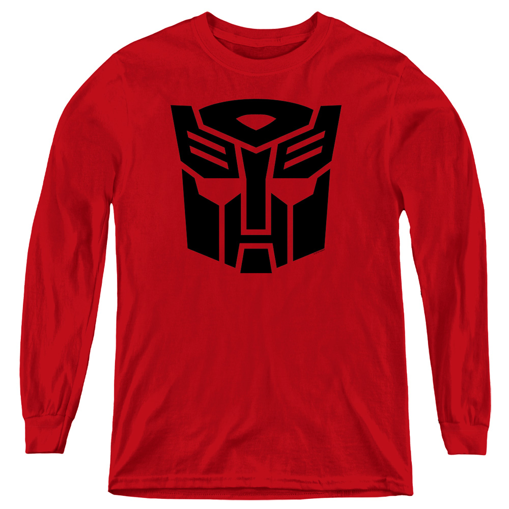 Transformers & Autobot-Youth Long Sleeve T-Shirt, Red - Extra Large