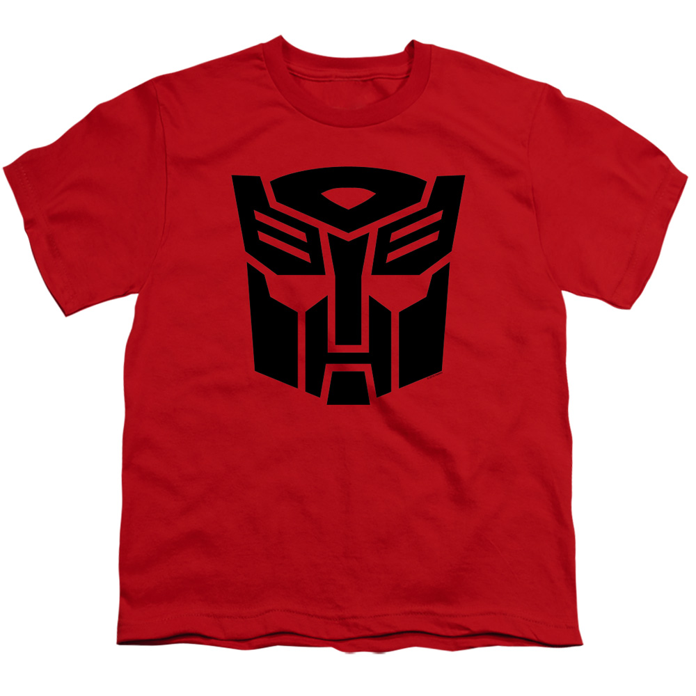 Transformers & Autobot-Short Sleeve Youth 18-1 T-Shirt, Red - Medium