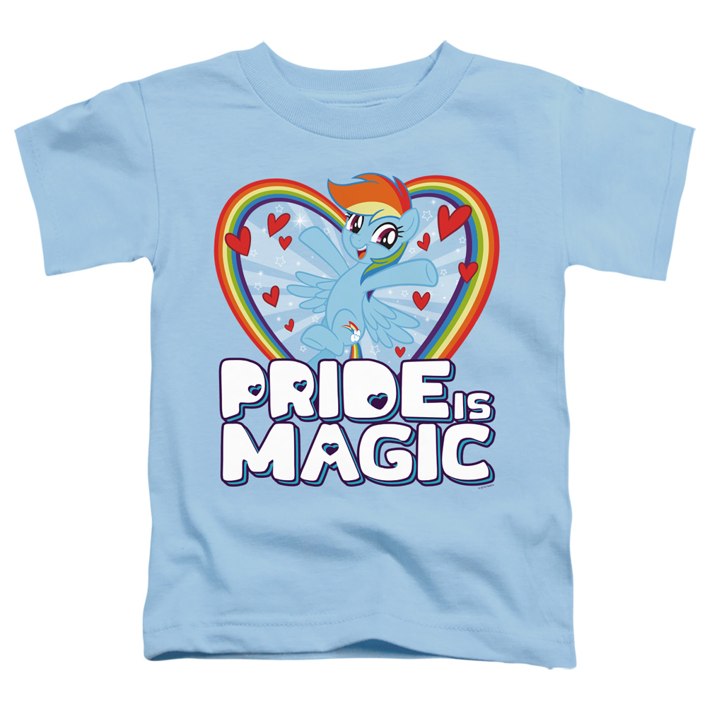 My Little Pony TV & Pride is Magic-Short Sleeve Toddler Tee, Light Blue - Small 2T