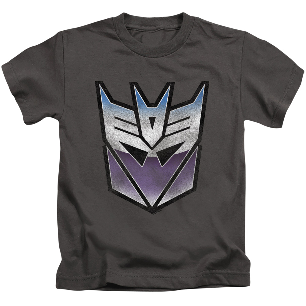 Transformers & Vintage Decepticon Logo-Short Sleeve Juvenile 18-1 T-Shirt, Charcoal - Large 7