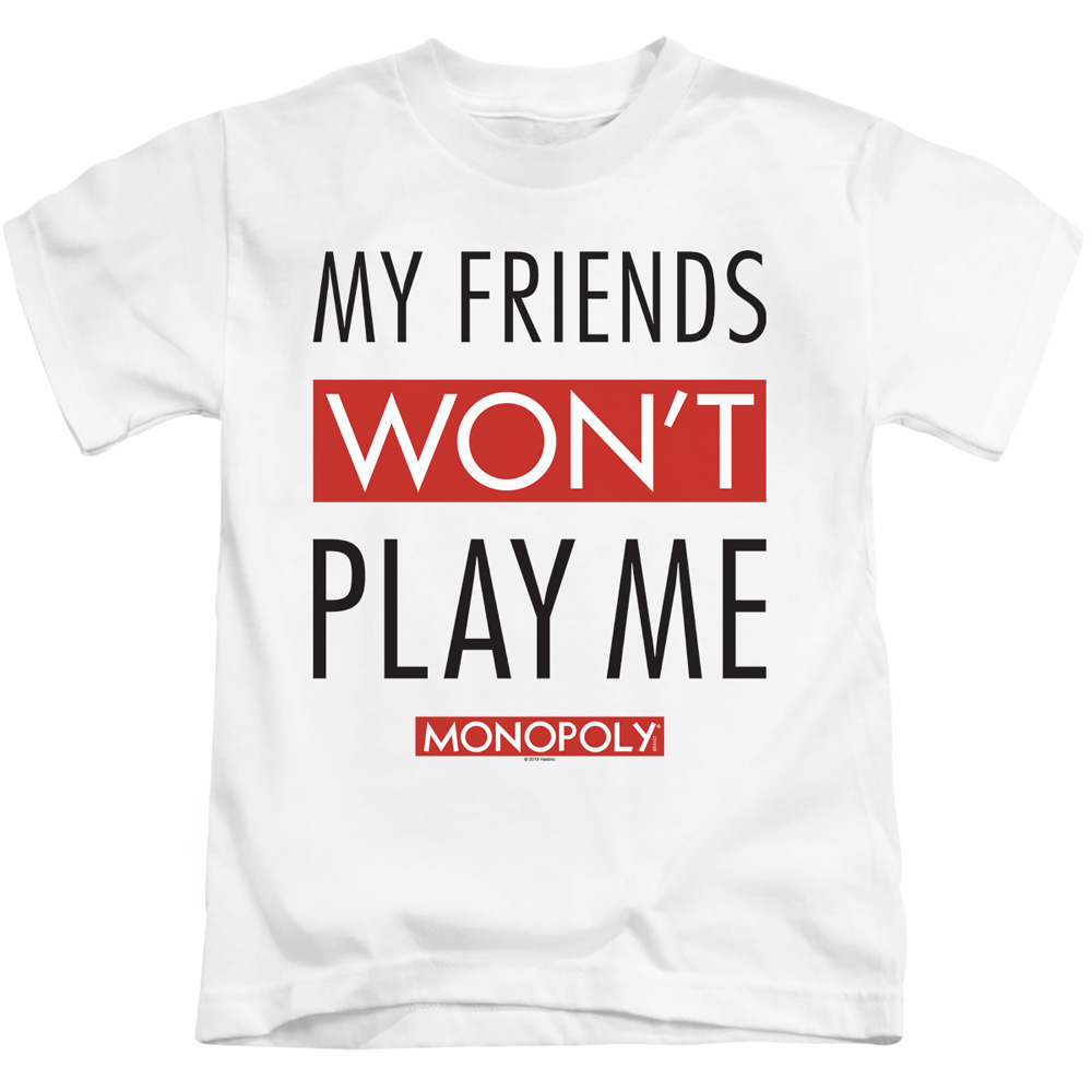 HBRO135B-KT-3 Monopoly & My Friends-Short Sleeve Juvenile 18-1 T-Shirt, White - Large 7