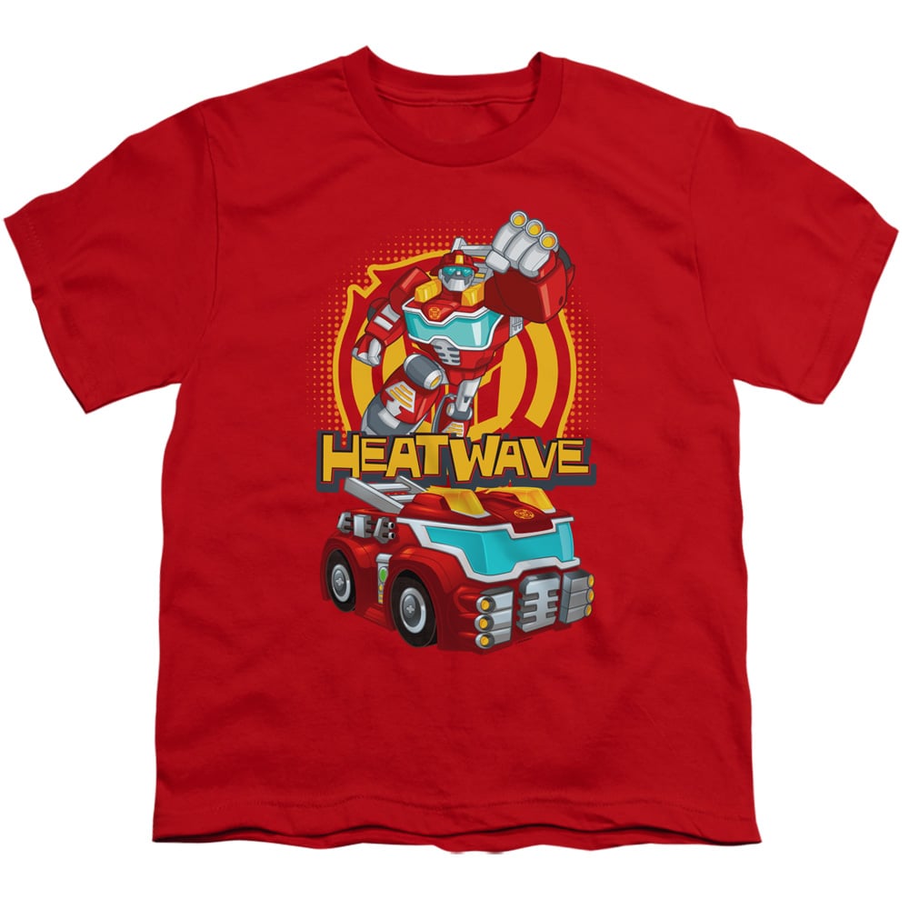 Transformers & Heatwave-Short Sleeve Youth 18-1 T-Shirt, Red - Extra Large