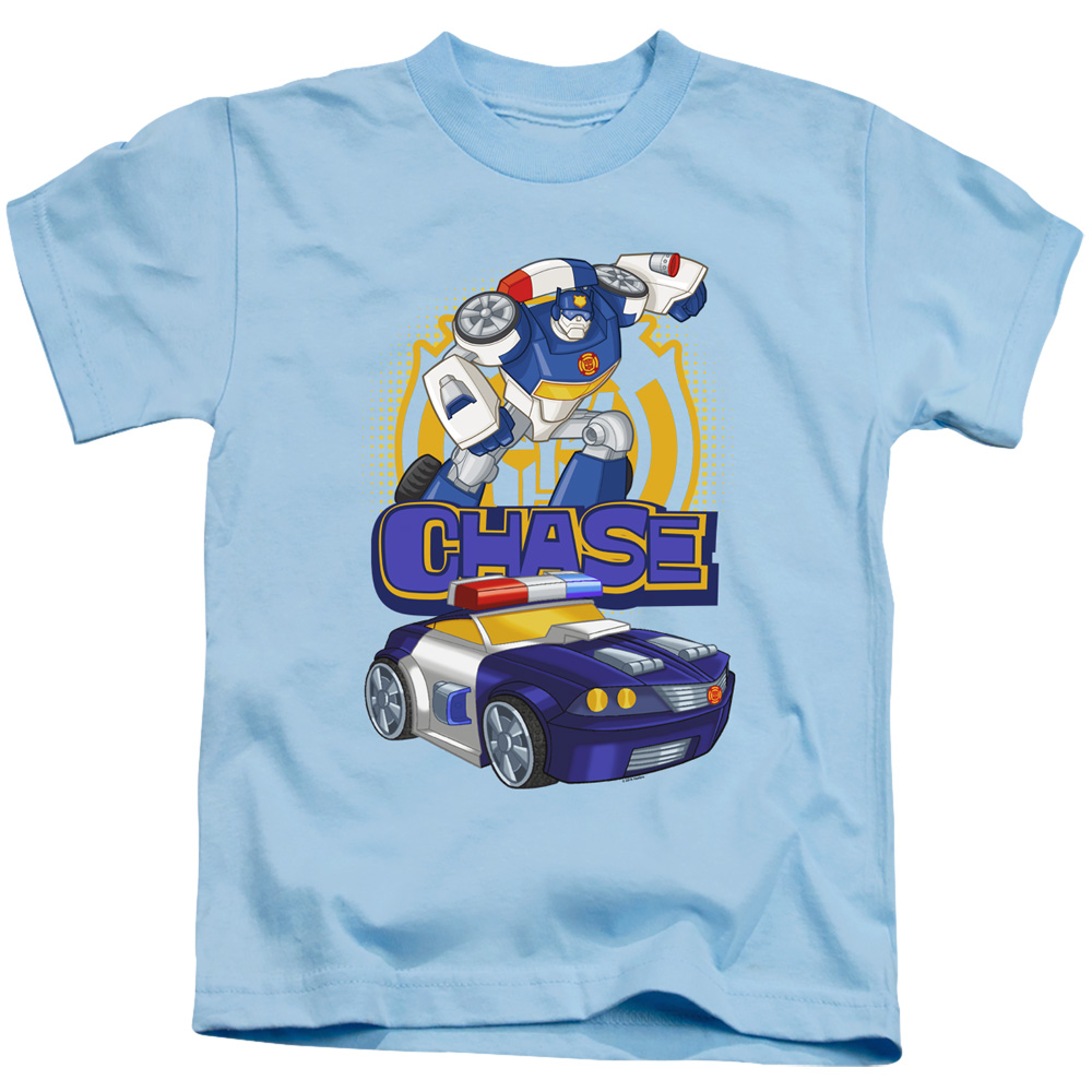 Transformers & Chase-Short Sleeve Juvenile 18-1 T-Shirt, Light Blue - Small 4