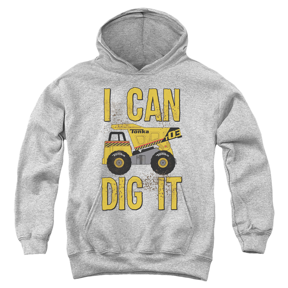 Tonka & Play Dirty-Youth Pull-Over Hoodie, Athletic Heather - Extra Large