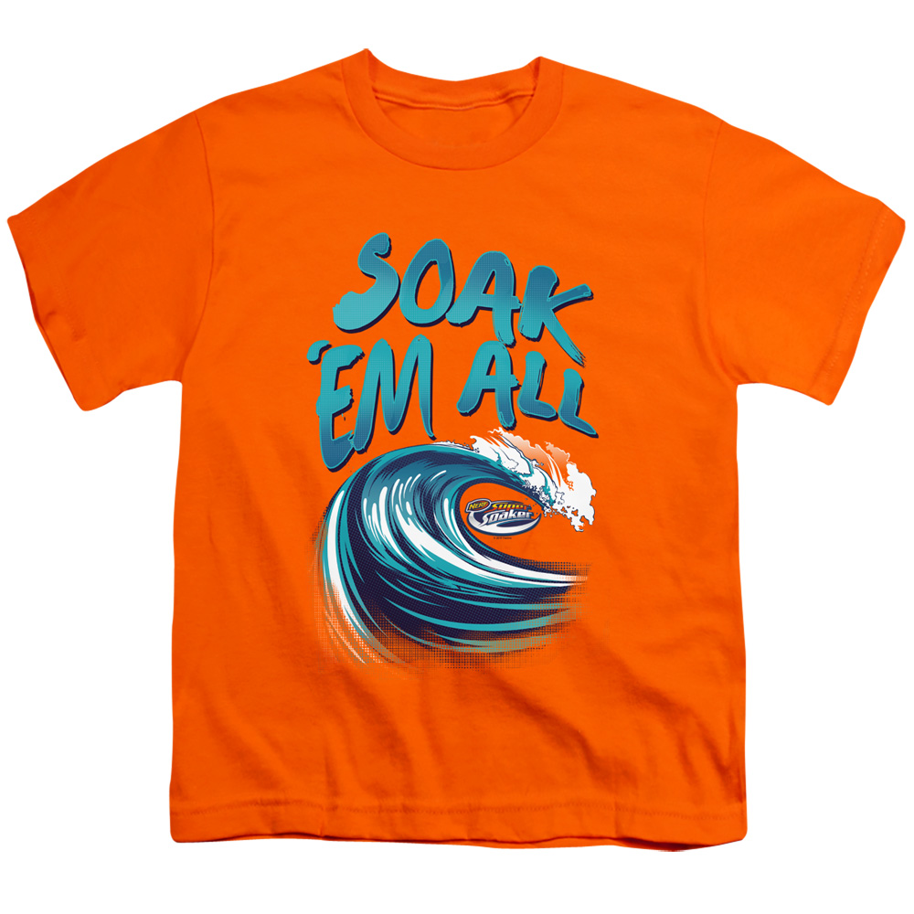 Super Soaker & Soak EM All-Short Sleeve Youth 18-1 T-Shirt, Orange - Medium