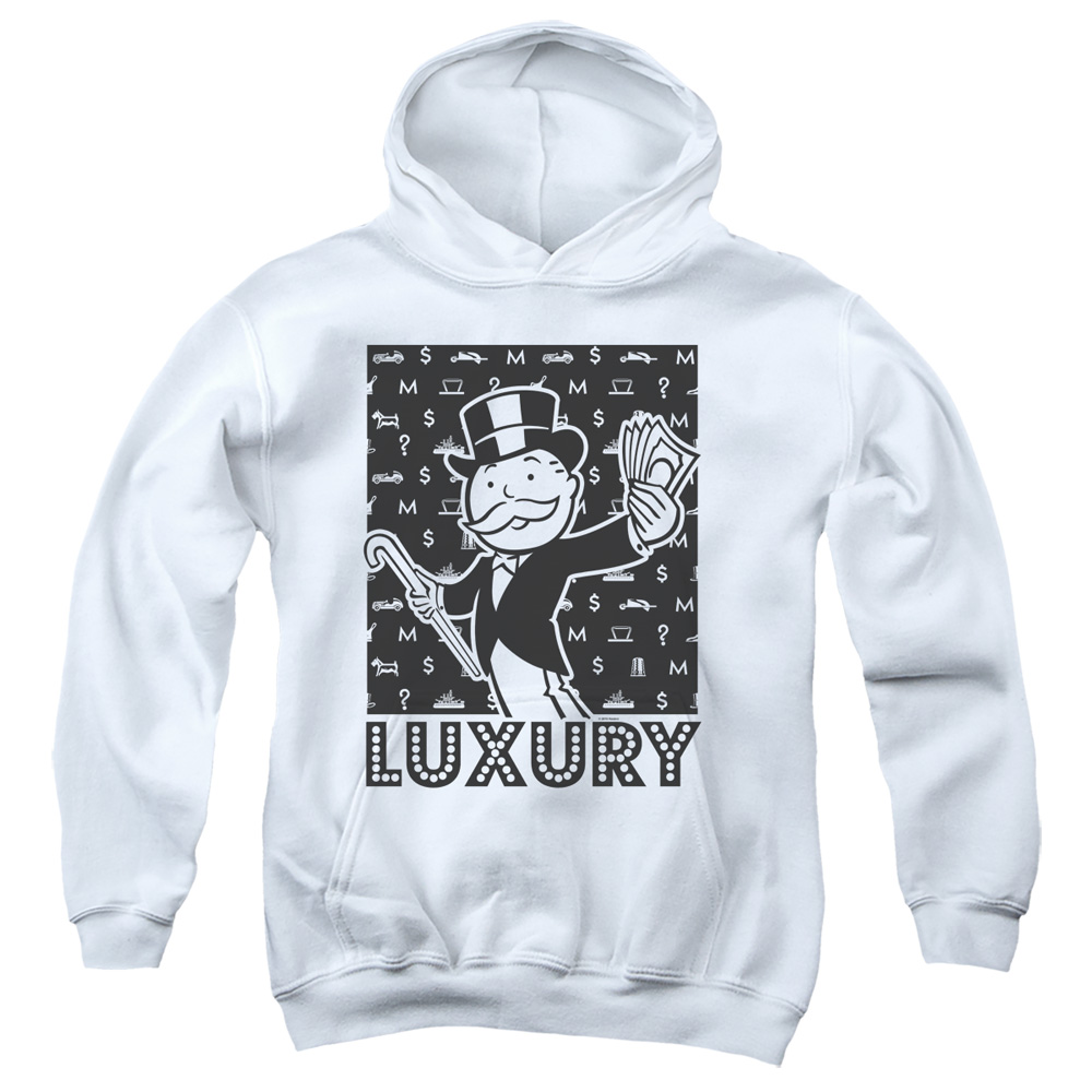 Monopoly & Luxury-Youth Pull-Over Hoodie, White - Large