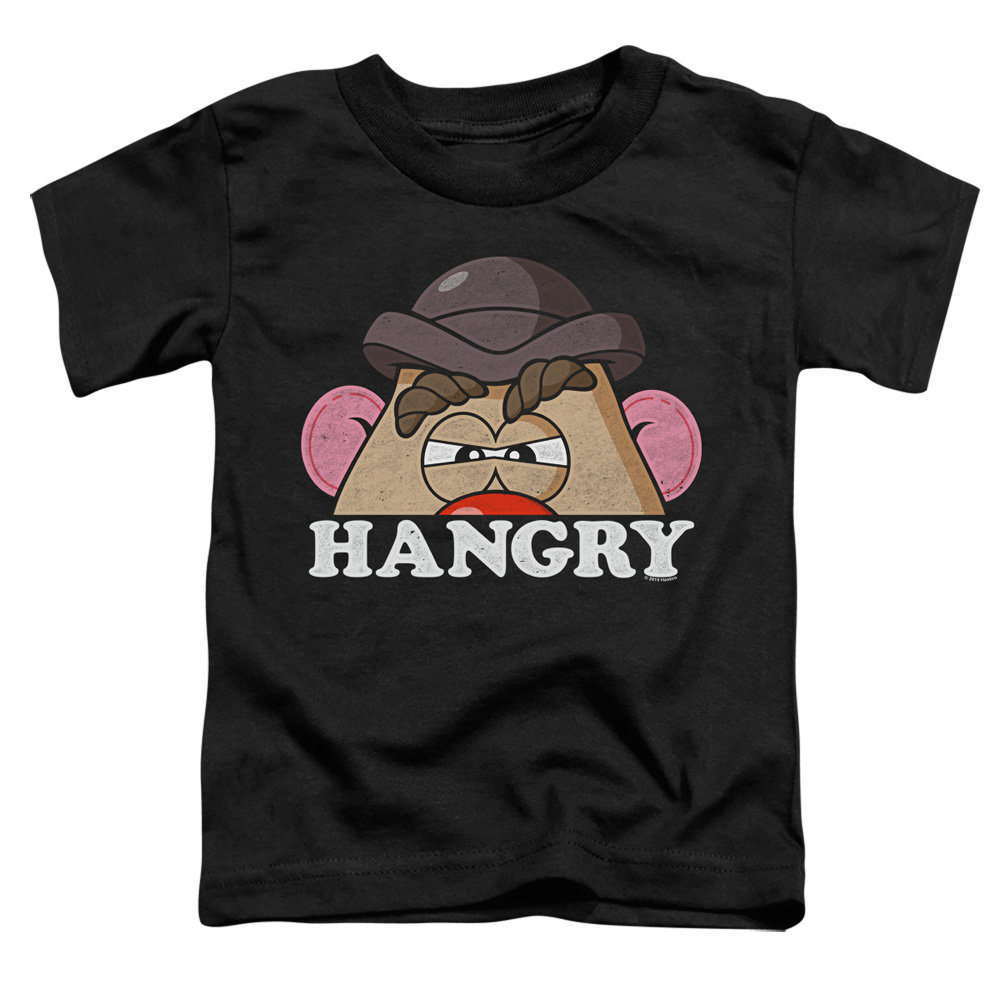 Mr Potato Head & Hangry-Short Sleeve Toddler Tee, Black - Large 4T