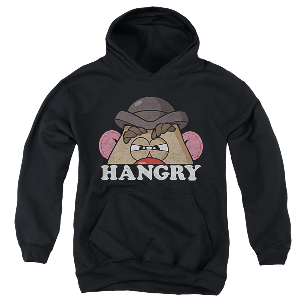 Mr Potato Head & Hangry-Youth Pull-Over Hoodie, Black - Extra Large
