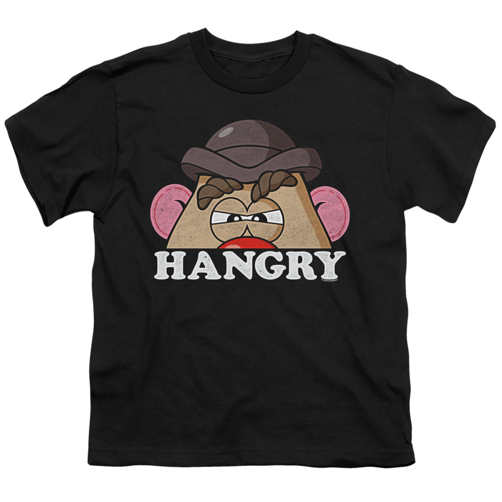 Mr Potato Head & Hangry-Short Sleeve Youth 18-1 T-Shirt, Black - Small