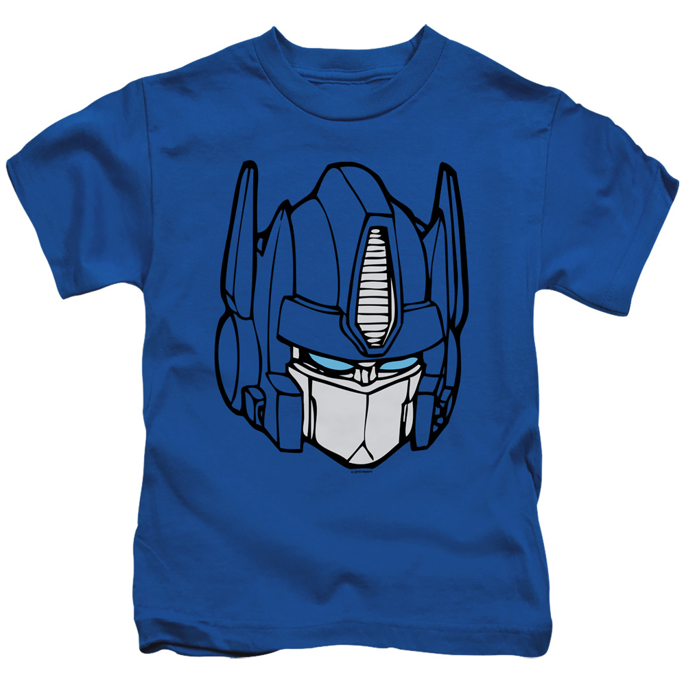 Transformers & Optimus Head-Short Sleeve Juvenile 18-1 T-Shirt, Royal Blue - Small 4