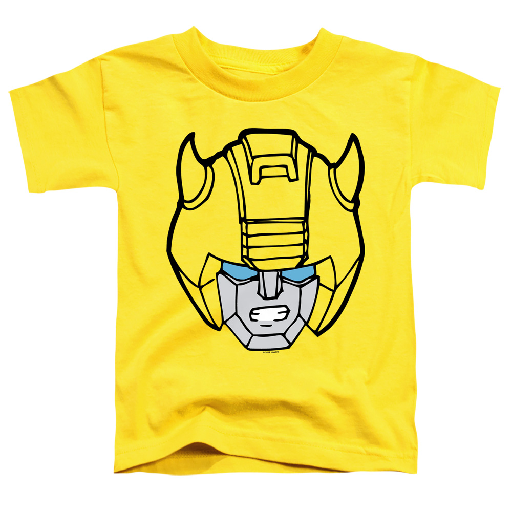 Transformers & Bumblebee Head-Short Sleeve Toddler Tee, Yellow - Medium 3T