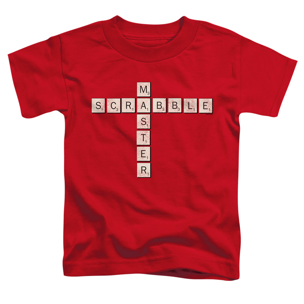Scrabble & Scrabble Master-Short Sleeve Toddler Tee, Red - Small 2T