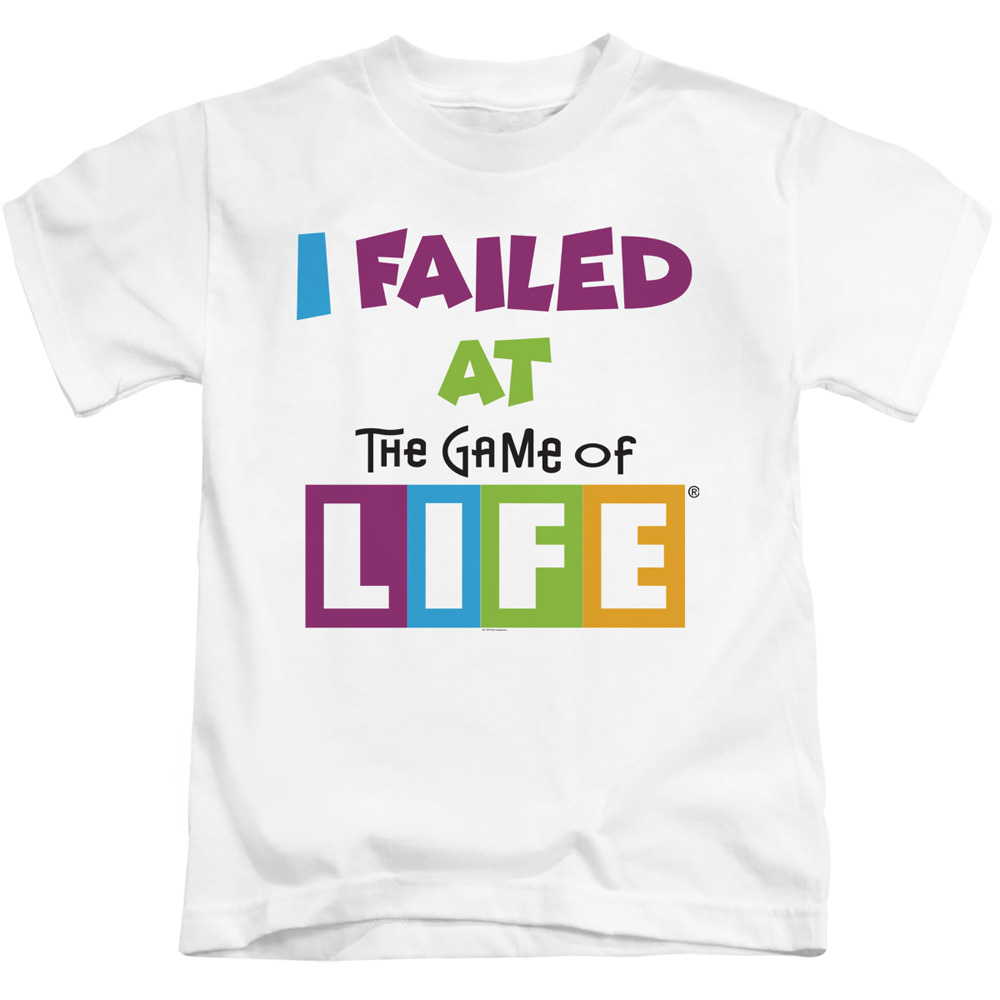 HBRO297-KT-1 The Game of Life & the Game-Short Sleeve Juvenile 18-1 T-Shirt, White - Small 4