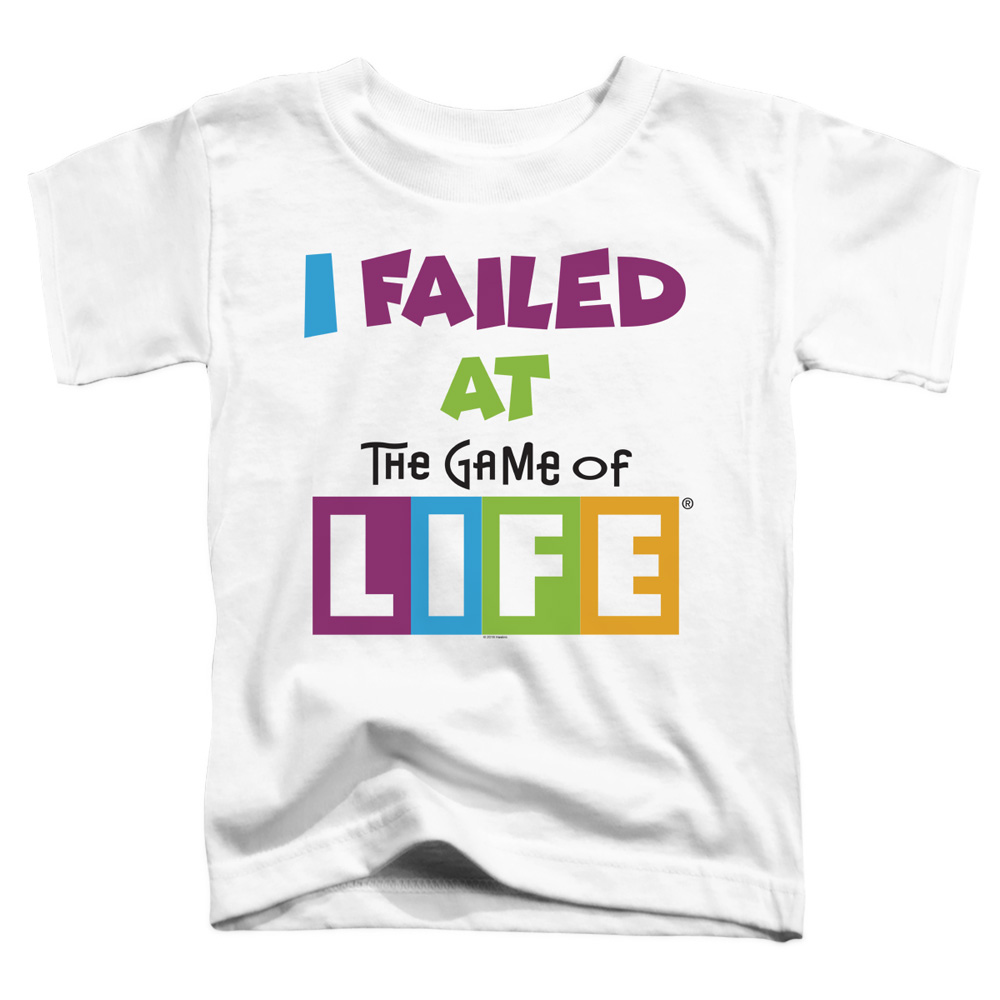 HBRO297-TT-2 The Game of Life & The Game-Short Sleeve Toddler Tee, White - Medium 3T
