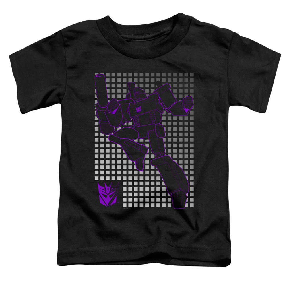 Transformers & Megatron Grid-Short Sleeve Toddler Tee, Black - Medium 3T