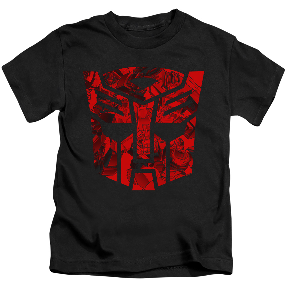 Transformers & Tonal Autobot-Short Sleeve Juvenile 18-1 T-Shirt, Black - Medium 5-6