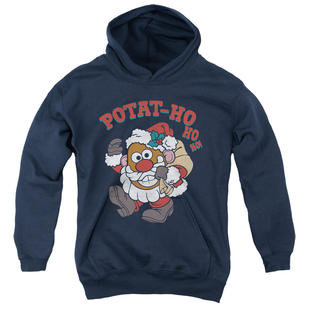 Mr Potato Head & Ho Ho Ho-Youth Pull-Over Hoodie, Navy - Extra Large