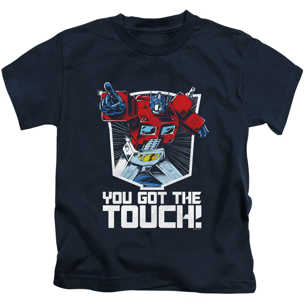 HBRO204-KT-1 Transformers & You Got the Touch-Short Sleeve Juvenile 18-1 T-Shirt, Navy - Small 4