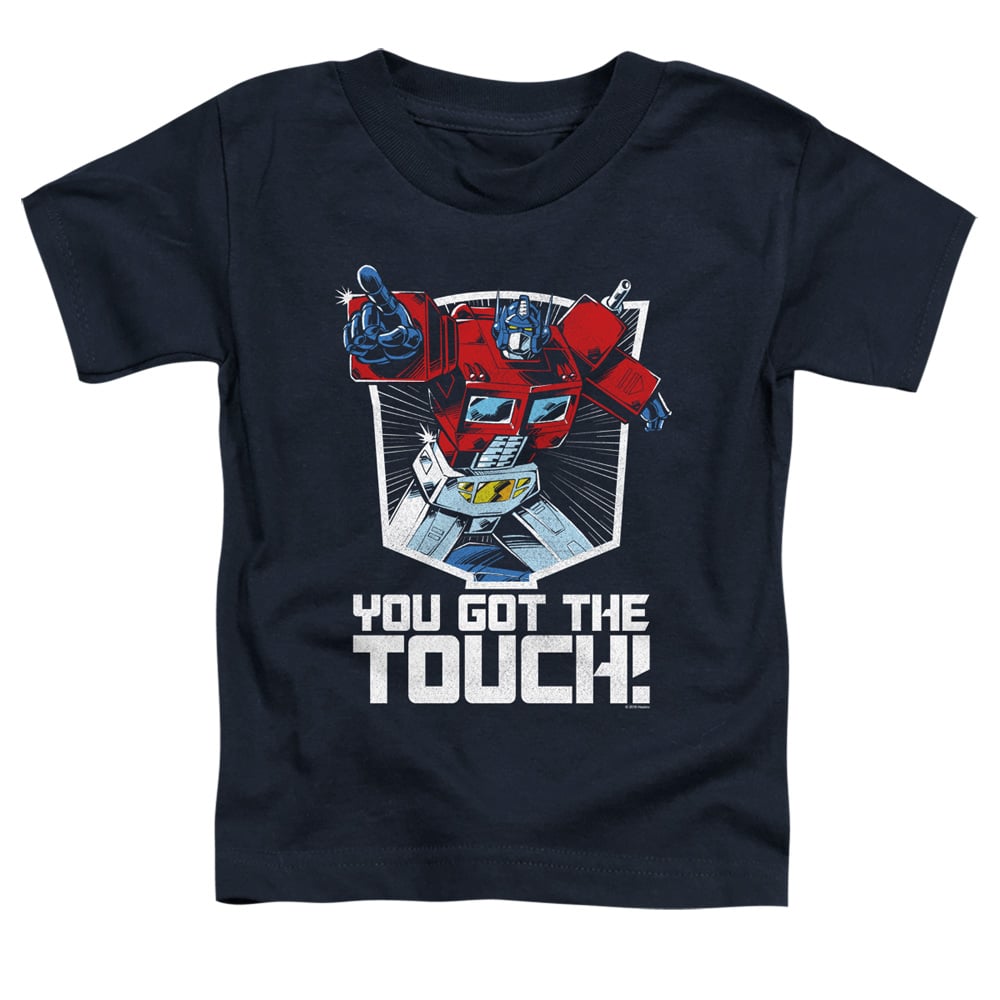 HBRO204-TT-2 Transformers & You Got the Touch-Short Sleeve Toddler Tee, Navy - Medium 3T
