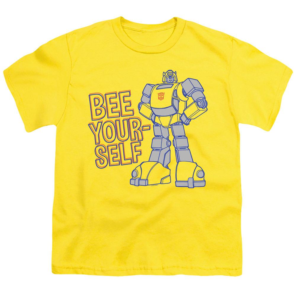 Transformers & Bee Yourself-Short Sleeve Youth 18-1 T-Shirt, Yellow - Extra Large