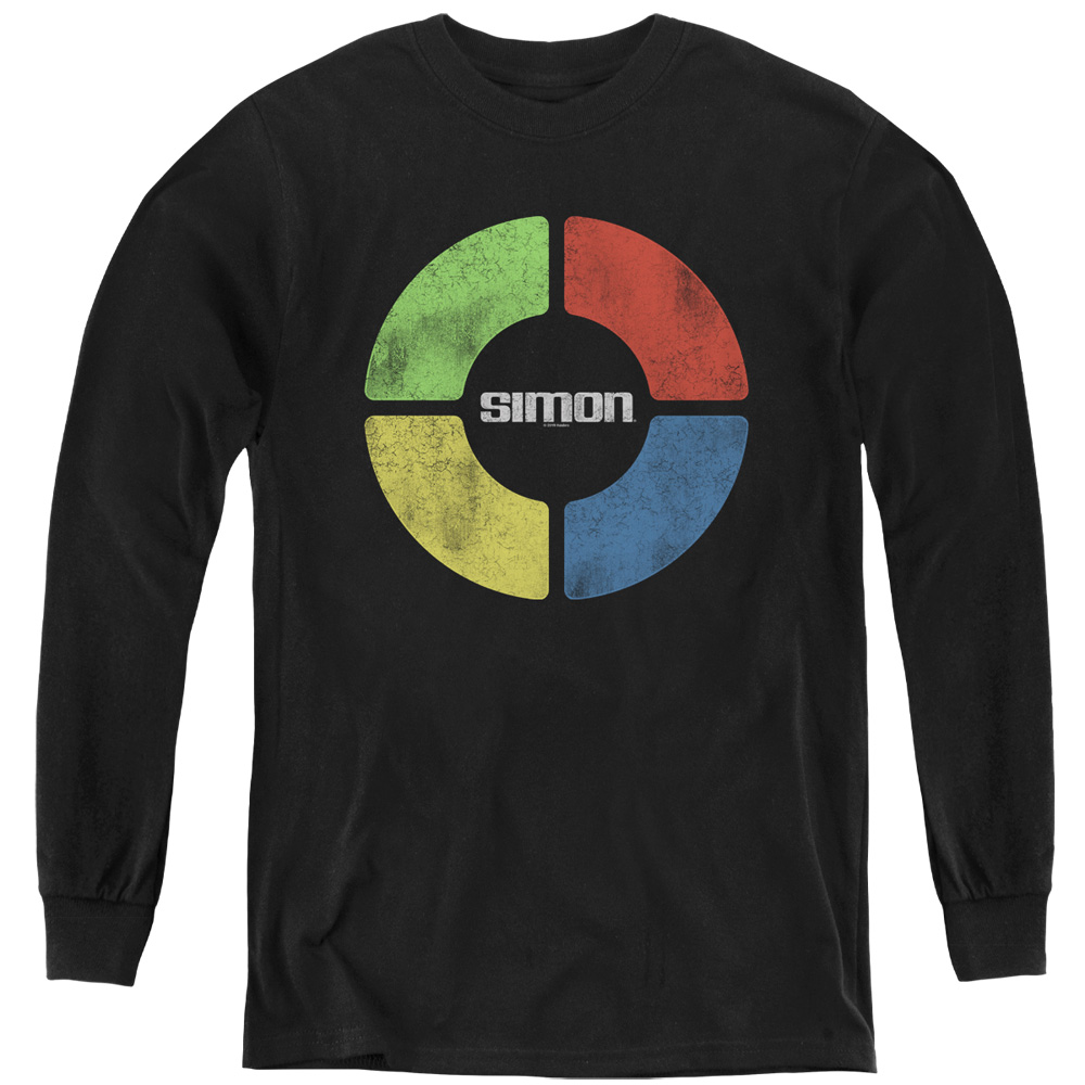 Simon & Simple Simon-Youth Long Sleeve T-Shirt, Black - Extra Large
