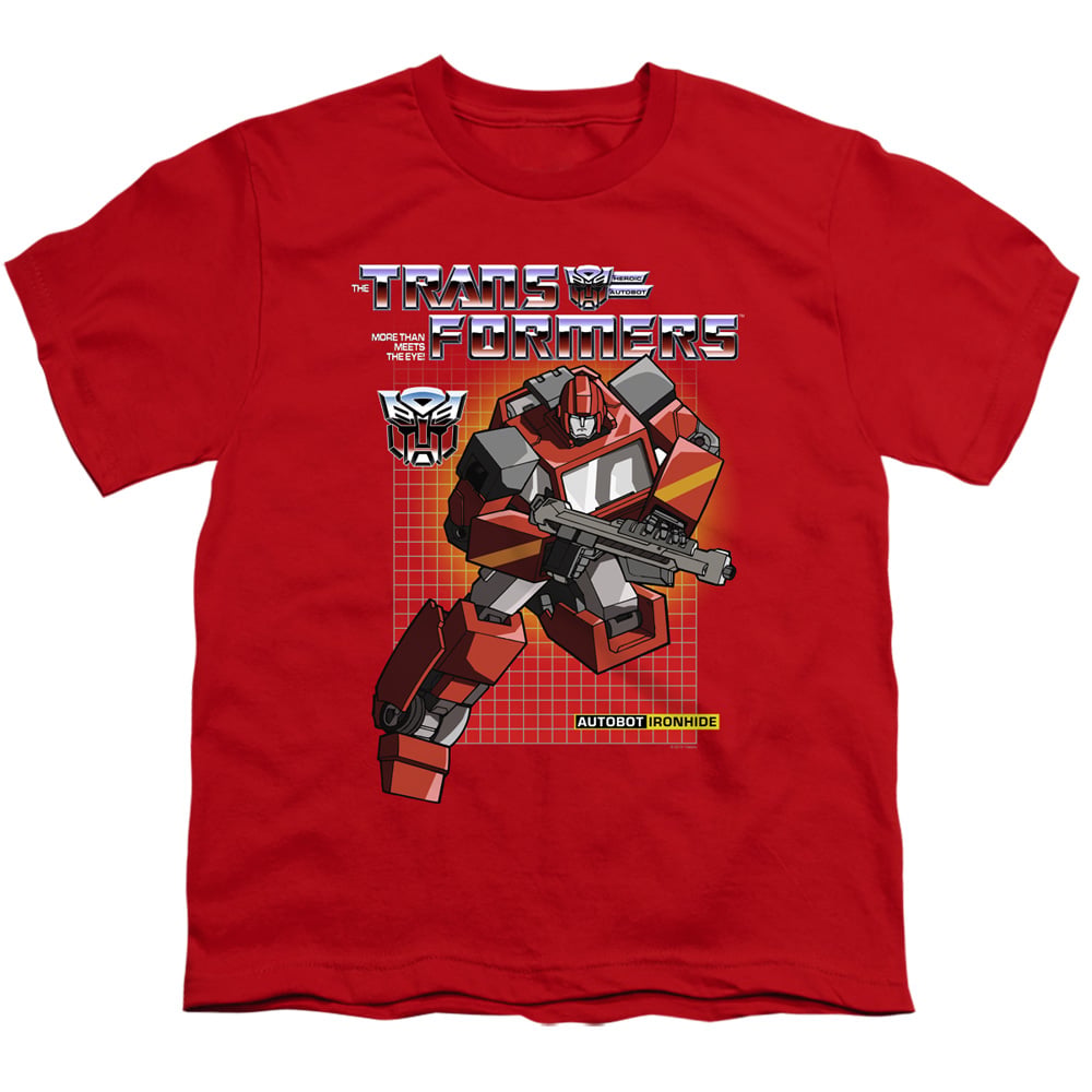 Transformers & Ironhide-Short Sleeve Youth 18-1 T-Shirt, Red - Extra Large