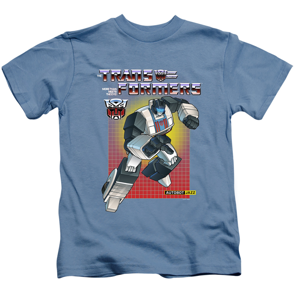 Transformers & Jazz-Short Sleeve Juvenile 18-1 T-Shirt, Carolina Blue - Medium 5-6