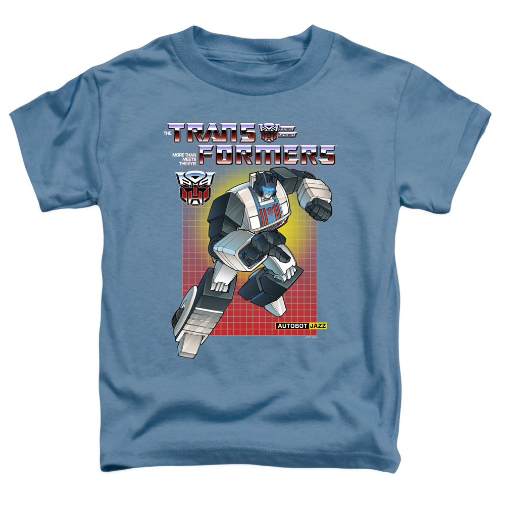 Transformers & Jazz-Short Sleeve Toddler Tee, Carolina Blue - Small 2T