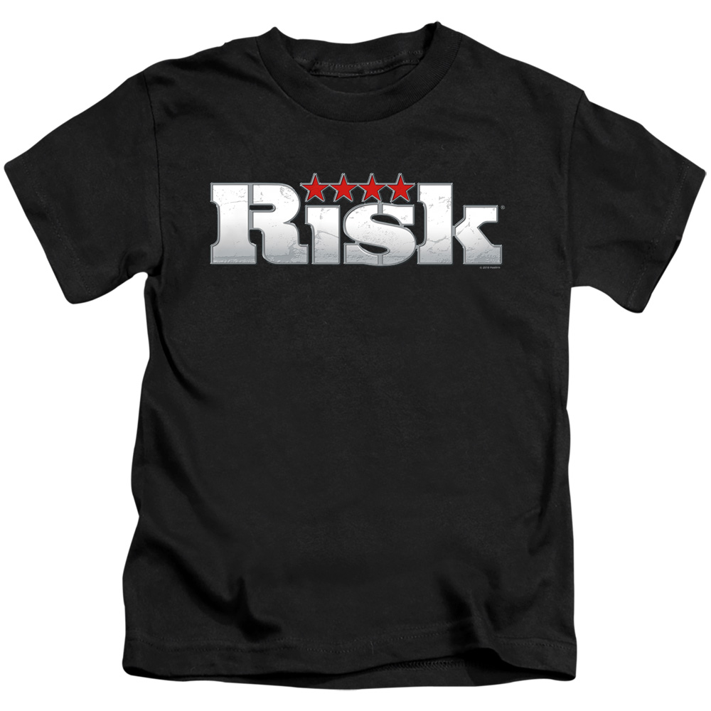 Risk & Logo-Short Sleeve Juvenile 18-1 T-Shirt, Black - Medium 5-6