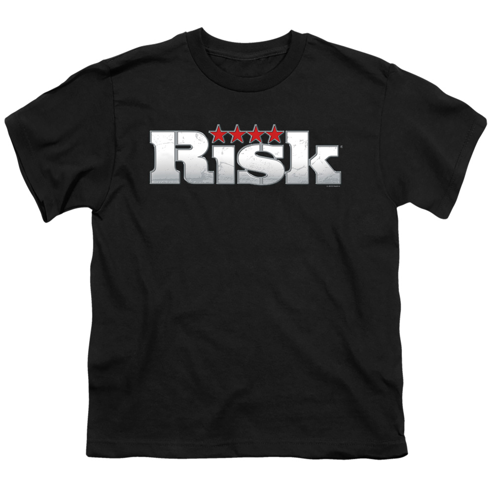 Risk & Logo-Short Sleeve Youth 18-1 T-Shirt, Black - Medium