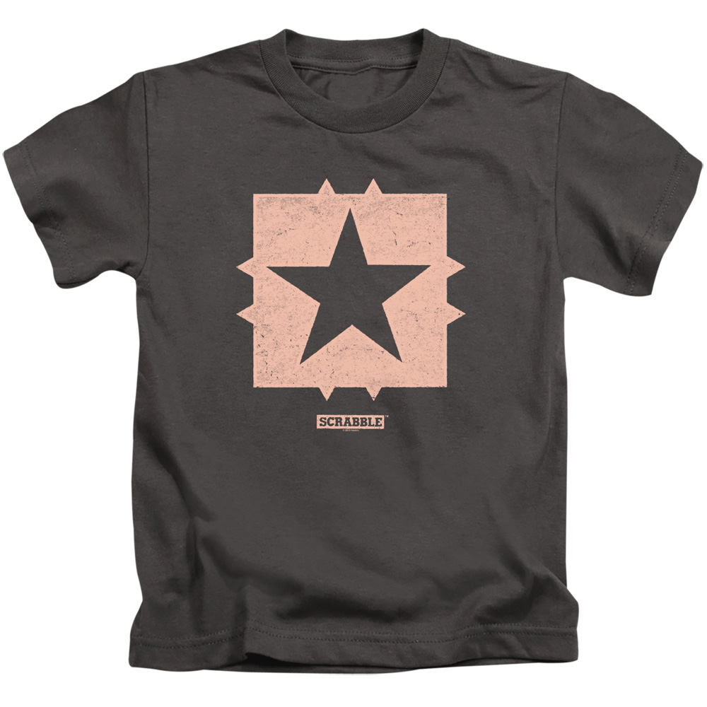 Scrabble & Free Space-Short Sleeve Juvenile 18-1 T-Shirt, Charcoal - Small 4