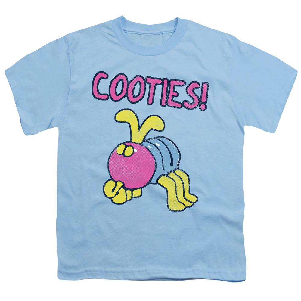 HBRO329-YT-2 Cootie & Ive Got Cooties-Short Sleeve Youth 18-1 T-Shirt, Light Blue - Medium