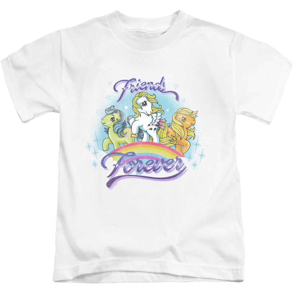 HBRO242-KT-1 My Little Pony Retro & Friends Forever-Short Sleeve Juvenile 18-1 T-Shirt, White - Small 4