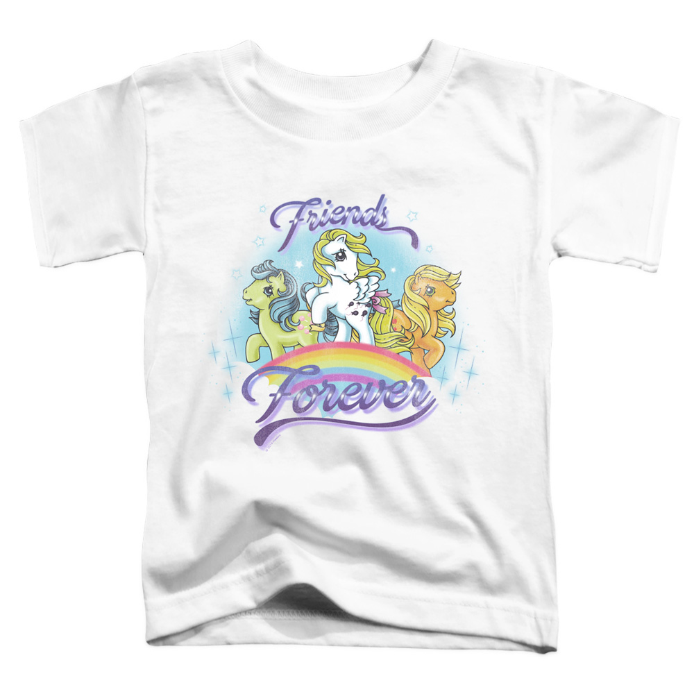HBRO242-TT-2 My Little Pony Retro & Friends Forever-Short Sleeve Toddler Tee, White - Medium 3T