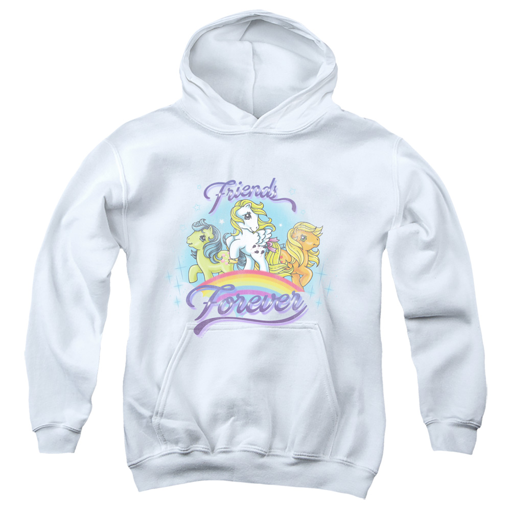 My Little Pony Retro & Friends Forever-Youth Pull-Over Hoodie, White - Medium