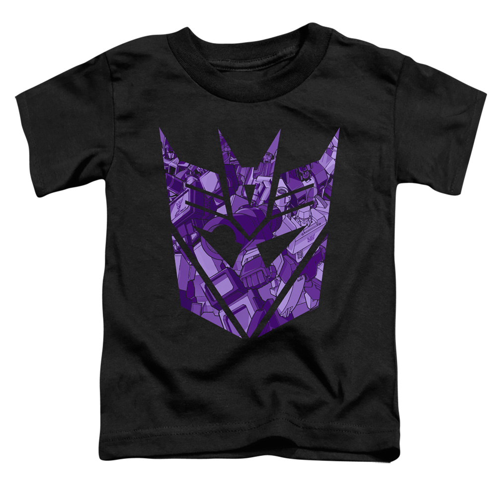 Transformers & Tonal Decepticon-Short Sleeve Toddler Tee, Black - Small 2T