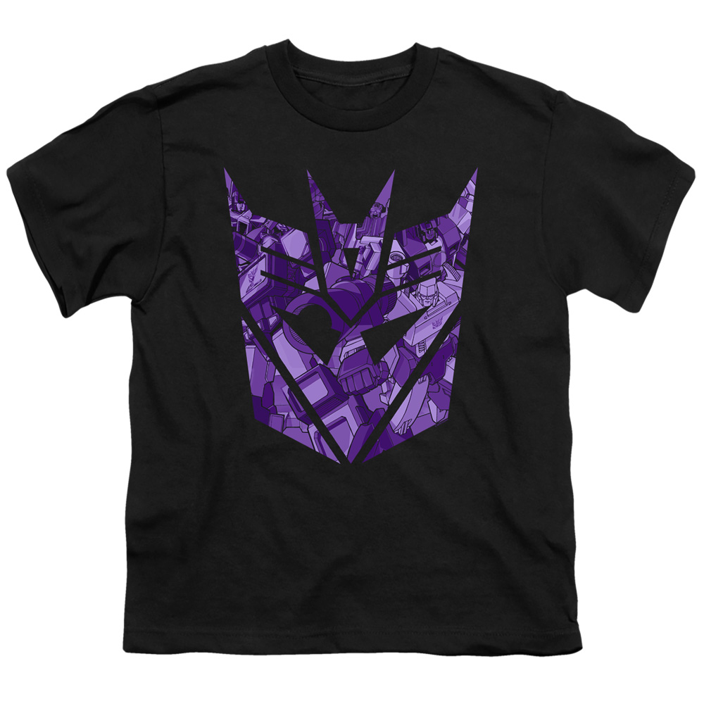Transformers & Tonal Decepticon-Short Sleeve Youth 18-1 T-Shirt, Black - Medium