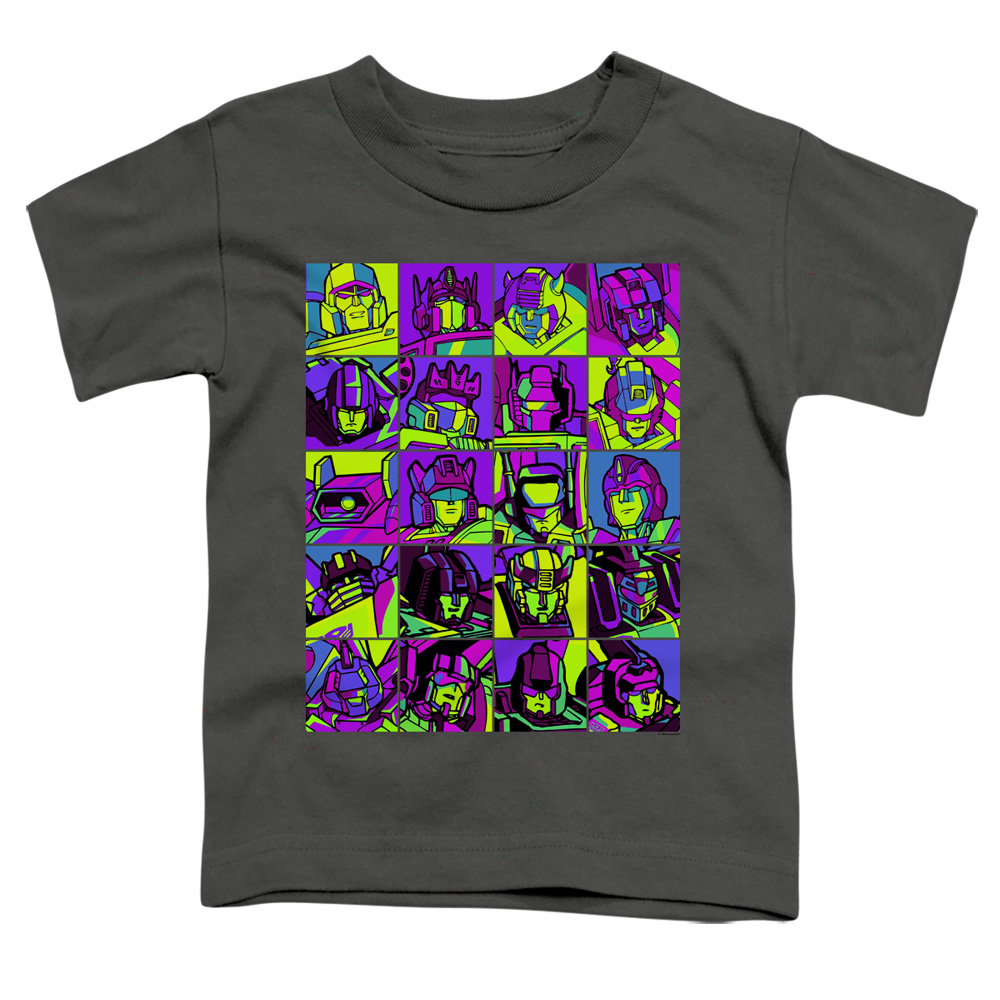 Transformers & Transformer Squares-Short Sleeve Toddler Tee, Charcoal - Medium 3T