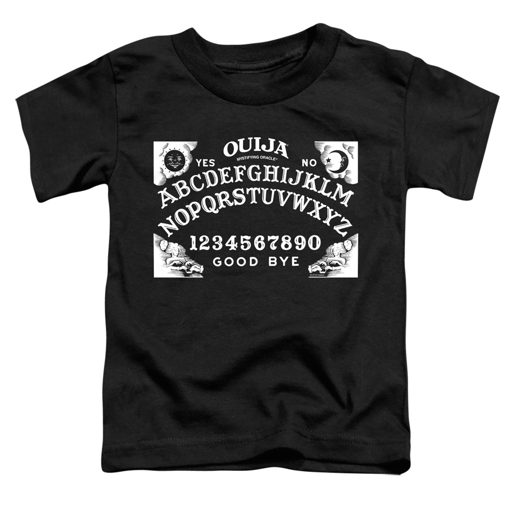 Ouija & Board on Black-Short Sleeve Toddler Tee, Black - Medium 3T