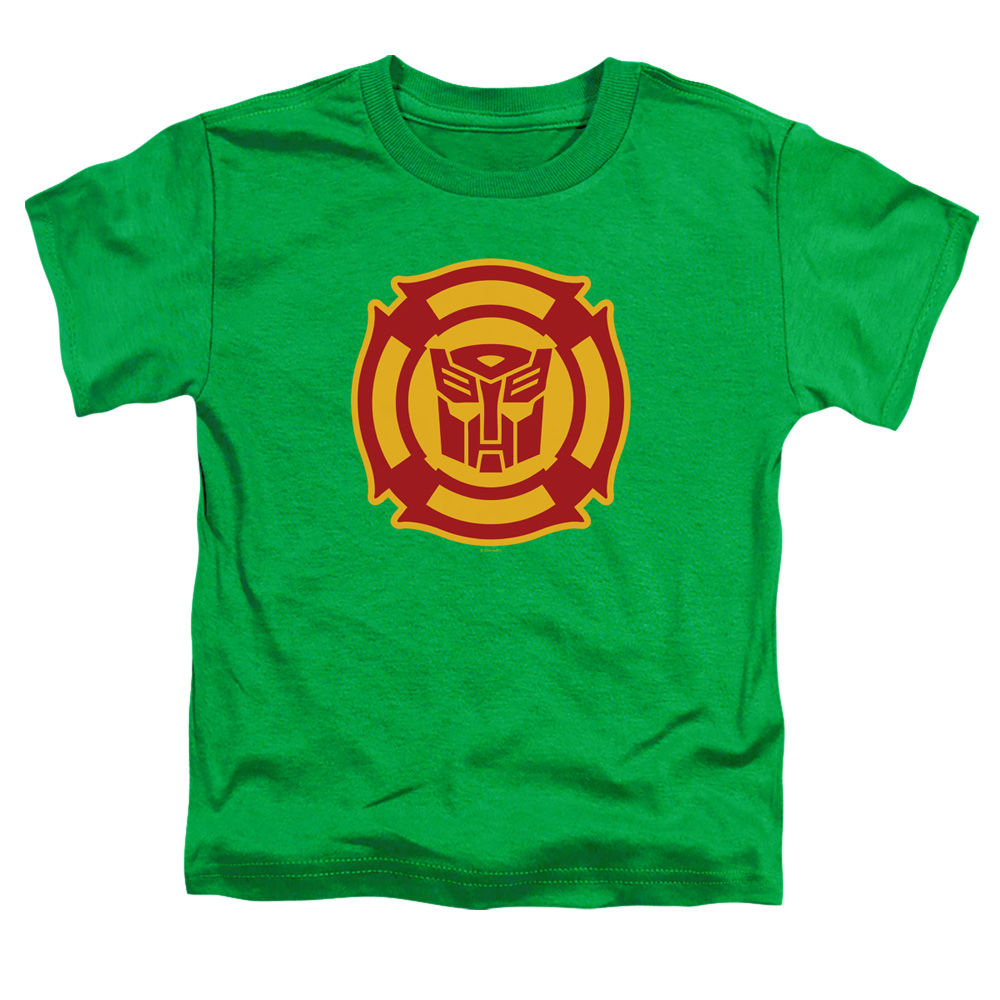 Transformers & Rescue Bots Logo-Short Sleeve Toddler Tee, Kelly Green - Small 2T