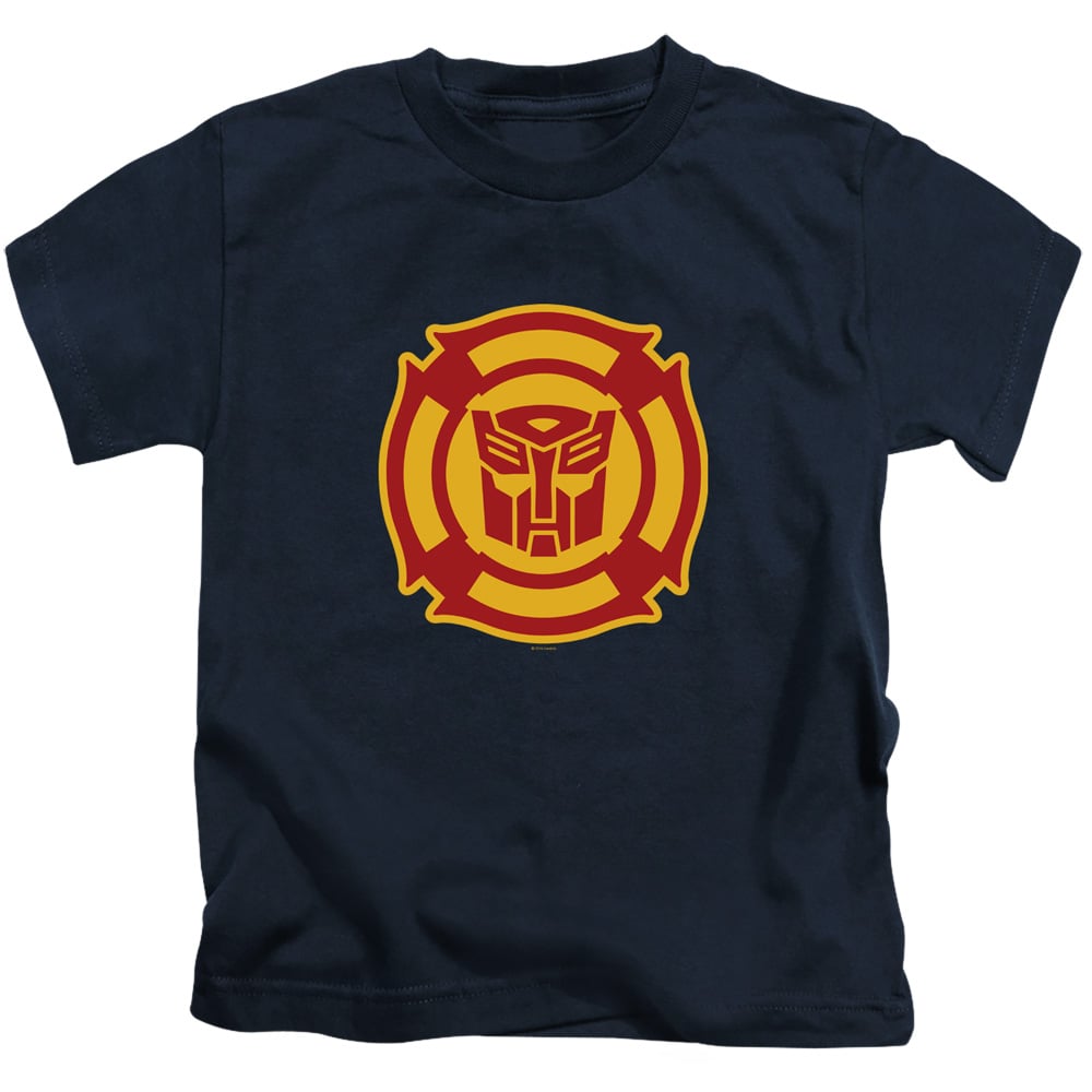 Transformers & Rescue Bots Logo-Short Sleeve Juvenile 18-1 T-Shirt, Navy - Small 4