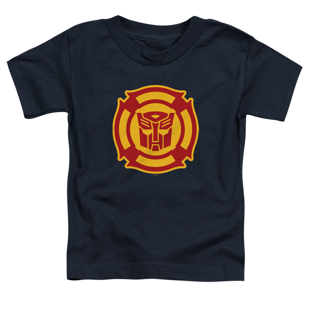 Transformers & Rescue Bots Logo-Short Sleeve Toddler Tee, Navy - Medium 3T