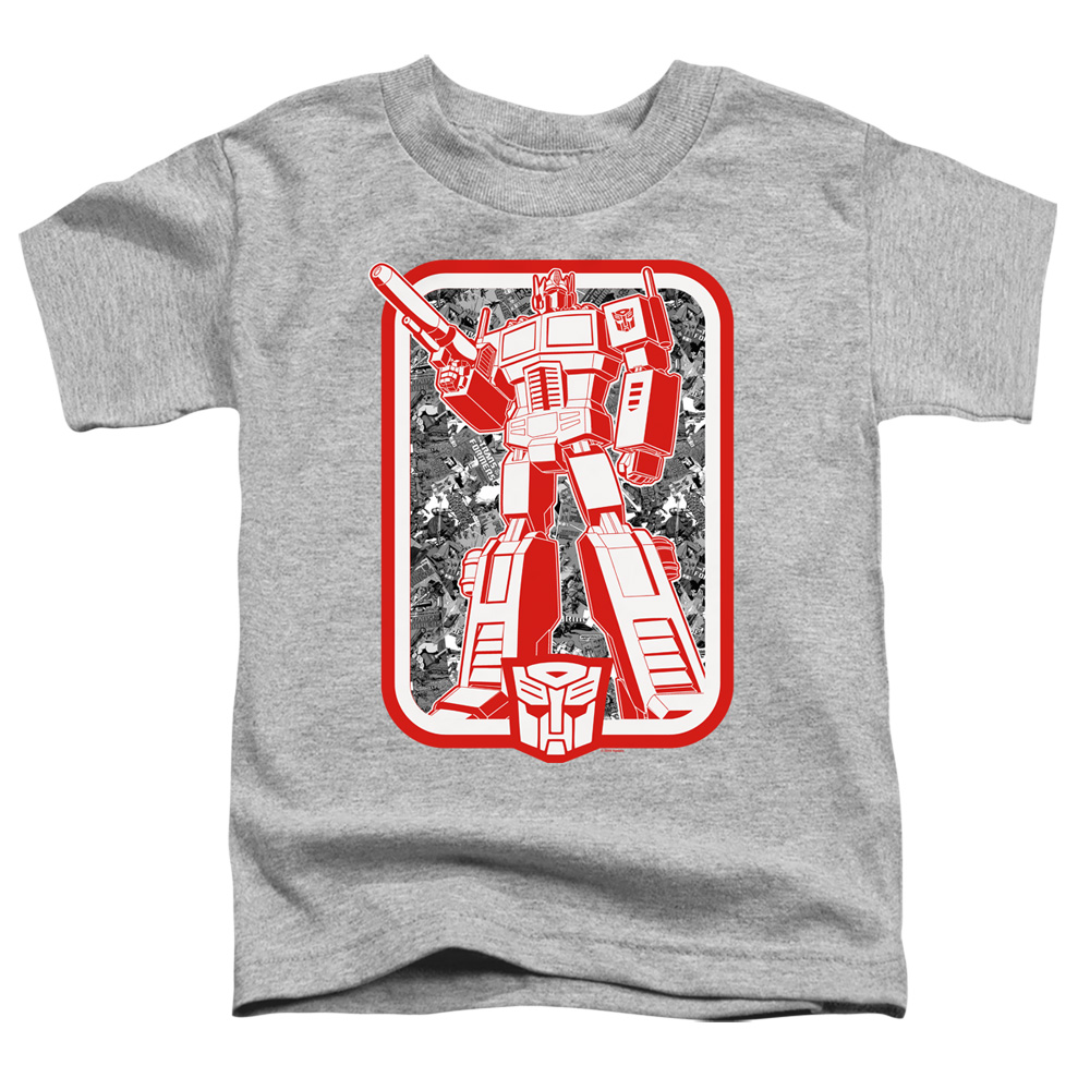 Transformers & Autobot-Short Sleeve Toddler Tee, Athletic Heather - Large 4T