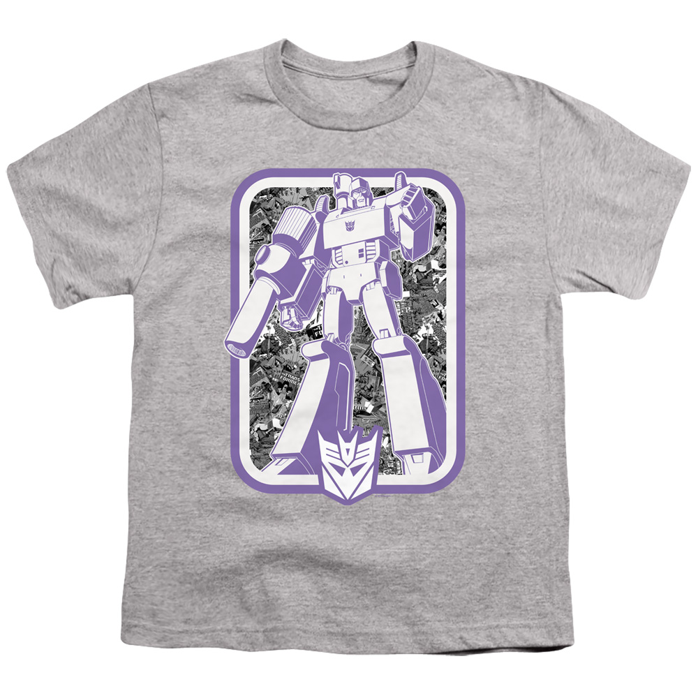 Transformers & Decepticon-Short Sleeve Youth 18-1 T-Shirt, Athletic Heather - Medium