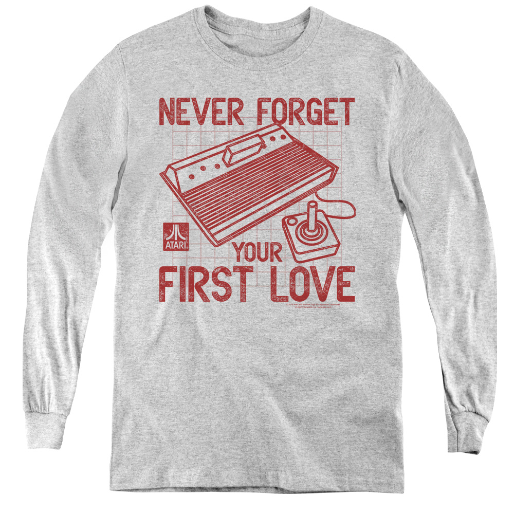 ATRI104-YL-2 Atari & First Love-Youth Long Sleeve Tee, Athletic Heather - Medium
