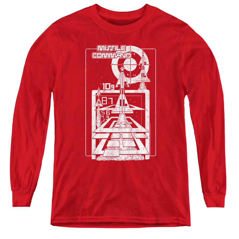 Atari & Lift Off-Youth Long Sleeve Tee, Red - Extra Large
