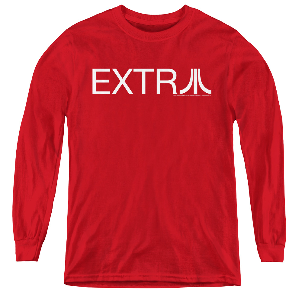 ATRI162-YL-1 Atari & Extra-Youth Long Sleeve Tee, Red - Small